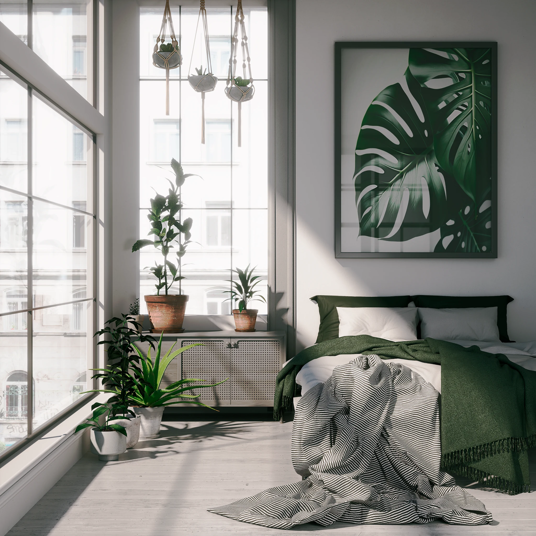 Helle, detailreiche 3D-Visualisierung eines Innenraums – Ansicht 9
